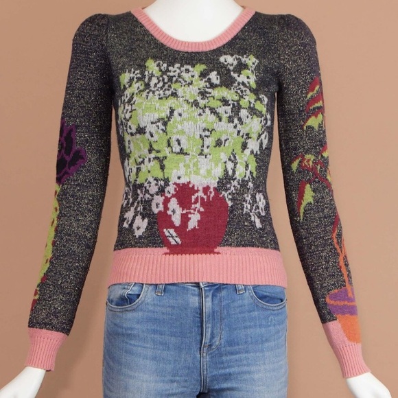 Betsey Johnson Sweaters - MAJOR ISO Betsey Johnson reissue alley cat house plant sweater